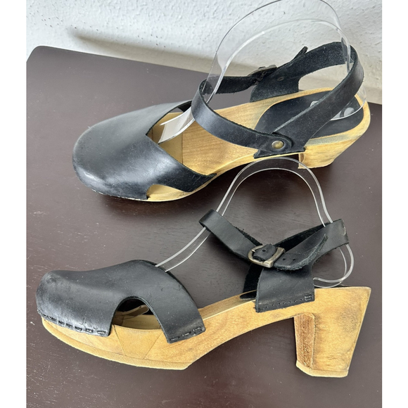 Sanita Wood Matrix Square Flex Sandal 39/8 Women’s Toe Separator Toe Gripper - Picture 4 of 12